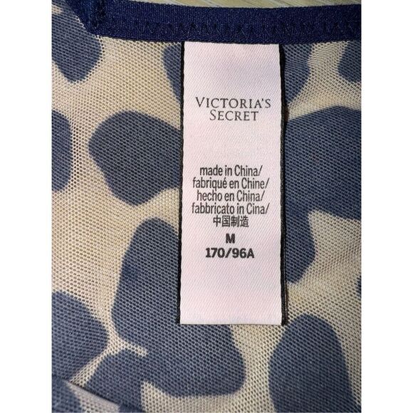 Victoria’s Secret Velvet Flowers on Nude Mesh Chemise Night Slip Gown - Picture 8 of 13